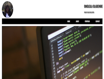 screenshot of another design for portfolio project